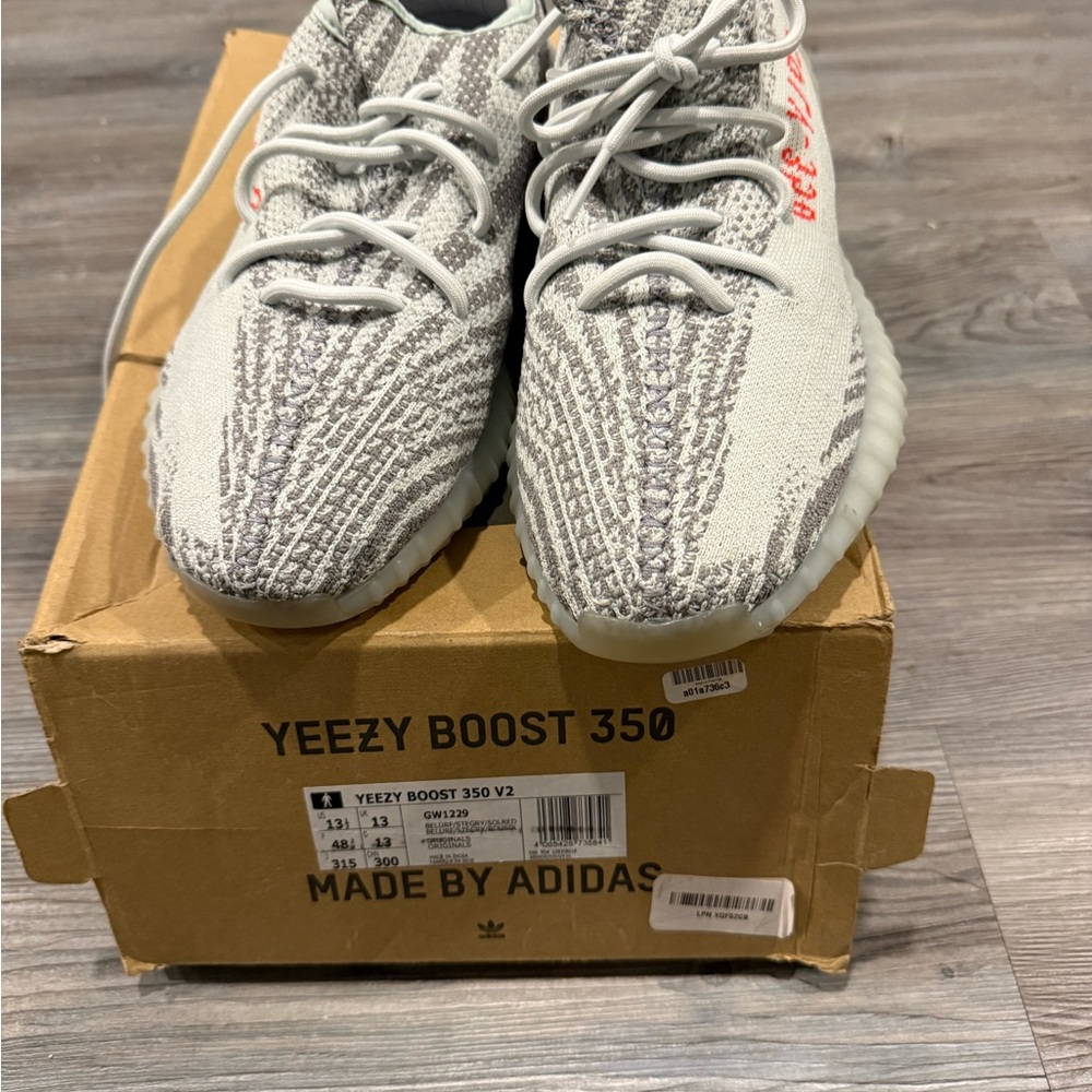 Adidas Yeezy Boost 350 V2 White and Gray Sneakers